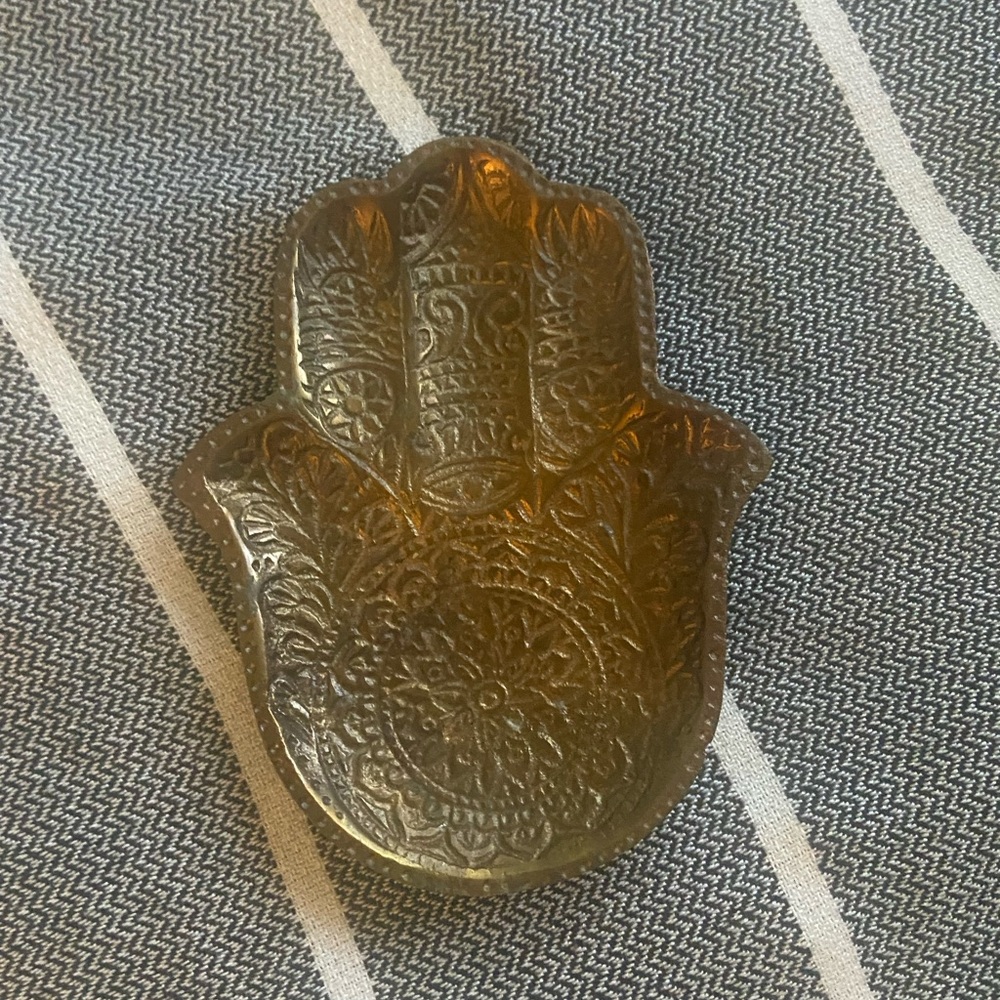 NWT Small Gold Hamsa Hand Tray